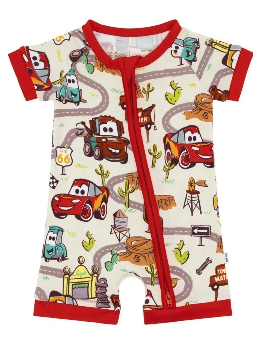 Little Sleepies Size 2T Disney CARS Pixar Radiator Springs PJ Zippy
